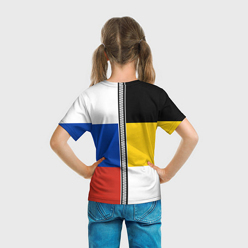 Детская футболка Россия - патриот / 3D-принт – фото 6