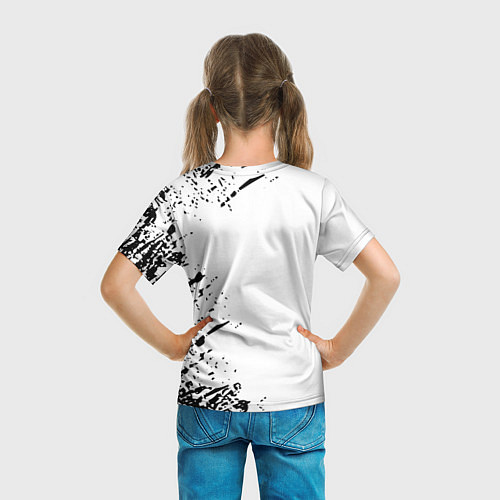 Детская футболка Волк Россия краски / 3D-принт – фото 6