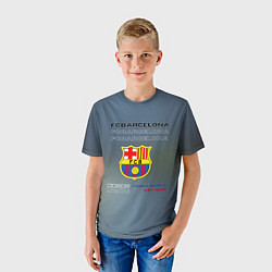 Футболка детская Футбольный клуб барселона, логотип, цвет: 3D-принт — фото 2
