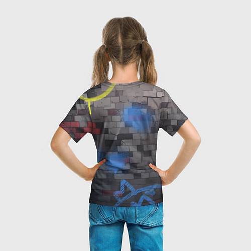 Детская футболка Чикен Ган - граффити / 3D-принт – фото 6