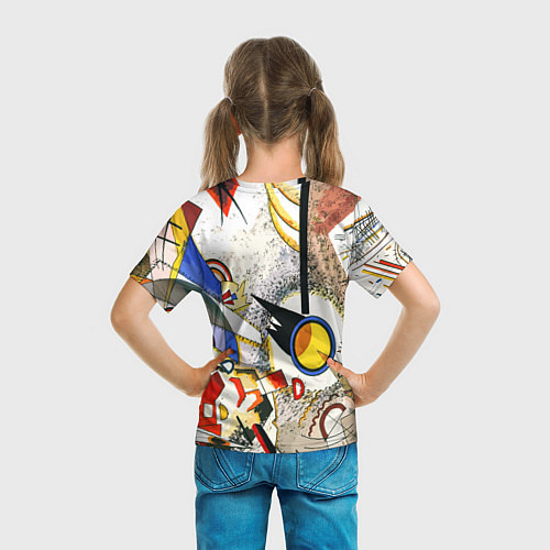 Детская футболка Кандинский картина - шумная акварель / 3D-принт – фото 6