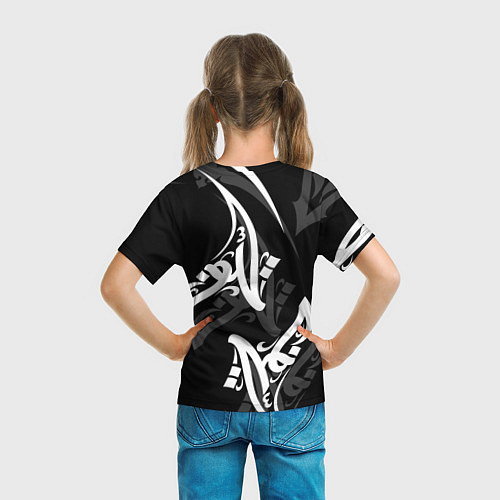 Детская футболка Assassins Creed: Mirage - каллиграфия / 3D-принт – фото 6