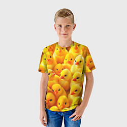 Футболка детская С желтыми цыплятами, цвет: 3D-принт — фото 2