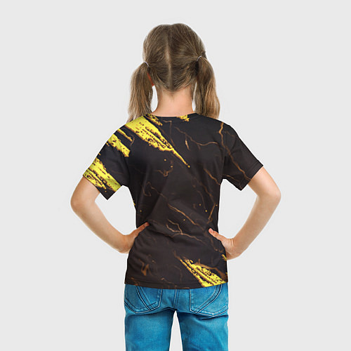Детская футболка Barcelona краски текстура / 3D-принт – фото 6