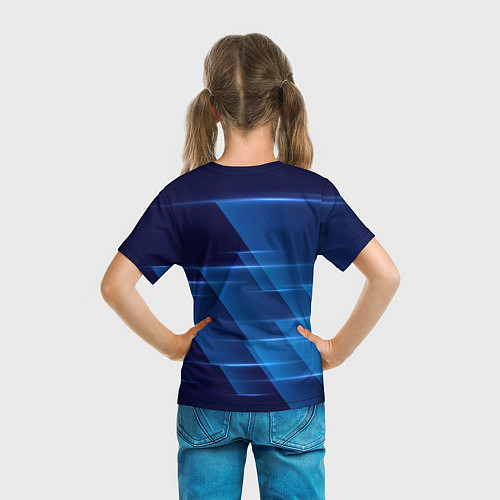 Детская футболка Blue background / 3D-принт – фото 6