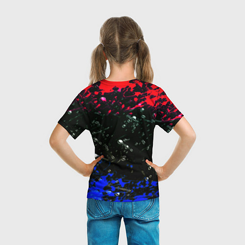 Детская футболка Mazda краски абстракция спорт / 3D-принт – фото 6