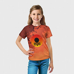 Футболка детская PUBG game orange, цвет: 3D-принт — фото 2