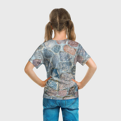Детская футболка Каменный фон / 3D-принт – фото 6