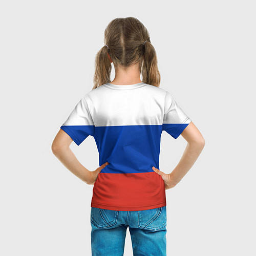 Детская футболка Флаг России с гербом / 3D-принт – фото 6