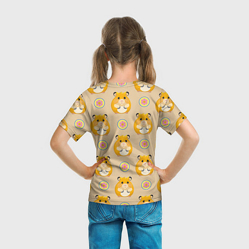 Детская футболка Хомяк и цветок / 3D-принт – фото 6