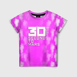 Футболка детская 30 seconds to mars pink, цвет: 3D-принт