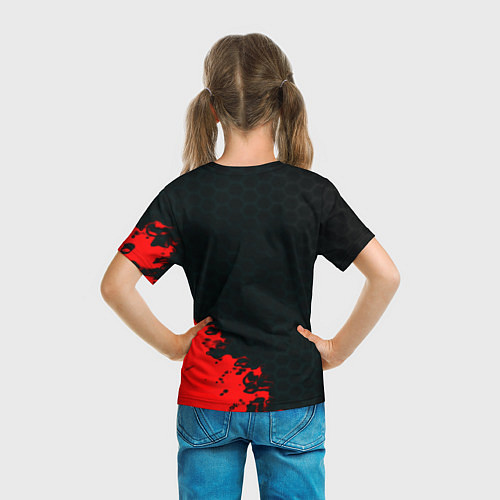 Детская футболка Ведьмак краски соты / 3D-принт – фото 6