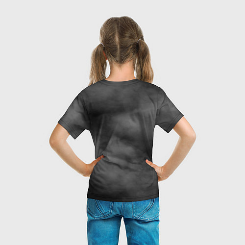 Детская футболка Ведьмак лого волка серый / 3D-принт – фото 6