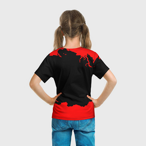 Детская футболка Roblox краски красные / 3D-принт – фото 6
