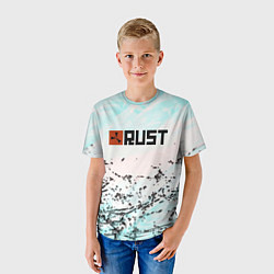 Футболка детская Rust game текстура, цвет: 3D-принт — фото 2