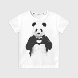 Футболка детская Panda love, цвет: 3D-принт