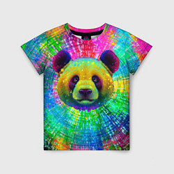 Футболка детская Цветная панда, цвет: 3D-принт