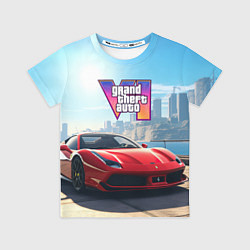 Футболка детская GTA 6 logo auto, цвет: 3D-принт