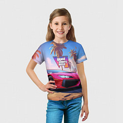 Футболка детская GTA 6 logo auto style, цвет: 3D-принт — фото 2