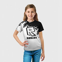 Футболка детская Roblox краски белые, цвет: 3D-принт — фото 2