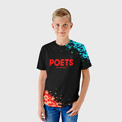 Футболка детская Poets of the fall краски брызги, цвет: 3D-принт — фото 2