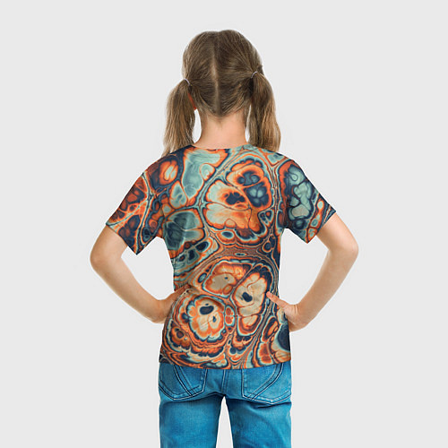 Детская футболка Абстрактный разноцветный узор / 3D-принт – фото 6