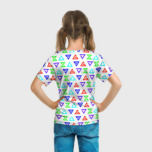 Детская футболка Ведьмак логотипы паттерн / 3D-принт – фото 6
