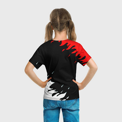 Детская футболка Half life текстура огонь / 3D-принт – фото 6
