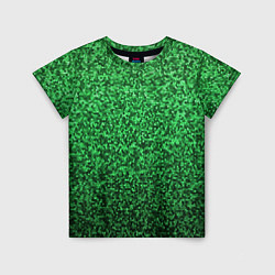 Футболка детская Мелкая мозаика зелёный градиент, цвет: 3D-принт