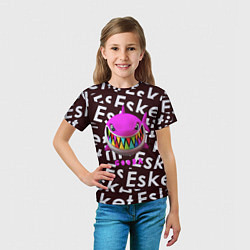 Футболка детская Esskeetit logo pattern, цвет: 3D-принт — фото 2