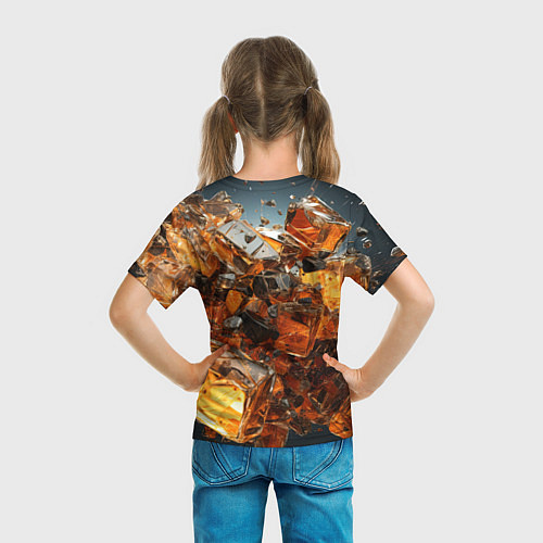 Детская футболка Янтарный взрыв / 3D-принт – фото 6