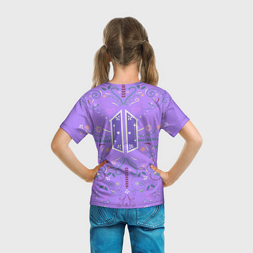Детская футболка BTS - ARMY Цветочный принт / 3D-принт – фото 6