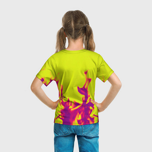 Детская футболка Металлика огненный стиль бенд / 3D-принт – фото 6