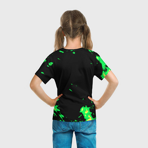 Детская футболка Plants vs Zombies зелёная текстура / 3D-принт – фото 6