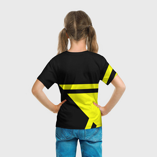 Детская футболка Chevrolet yellow star / 3D-принт – фото 6
