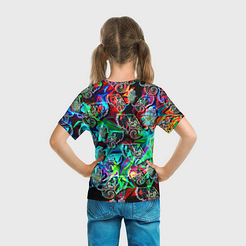 Детская футболка Слоники в орнаменте / 3D-принт – фото 6