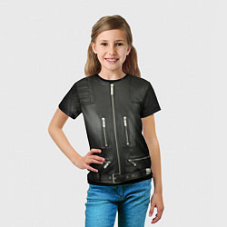 Футболка детская Terminator first - leather jacket, цвет: 3D-принт — фото 2