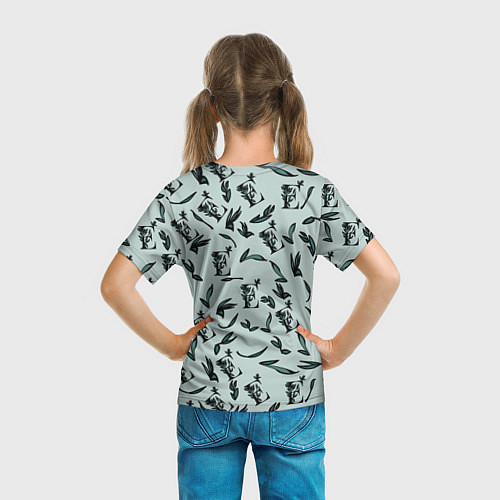 Детская футболка Листья и буква Е / 3D-принт – фото 6