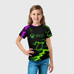 Футболка детская Xbox storm молнии, цвет: 3D-принт — фото 2