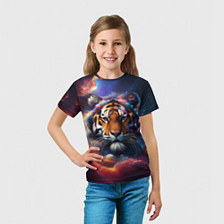 Футболка детская Космический лев, цвет: 3D-принт — фото 2