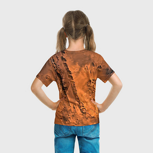 Детская футболка Каналы на Марсе - star dust / 3D-принт – фото 6