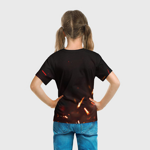 Детская футболка Sally face искры огня / 3D-принт – фото 6