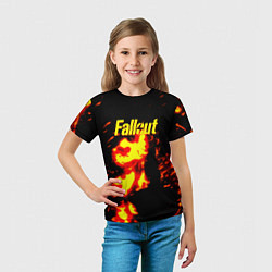 Футболка детская Fallout огнненое лого, цвет: 3D-принт — фото 2