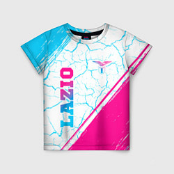 Футболка детская Lazio neon gradient style вертикально, цвет: 3D-принт