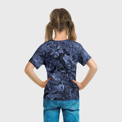 Детская футболка ДжоДжо на фоне манги / 3D-принт – фото 6