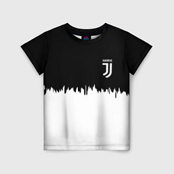 Футболка детская Juventus белый огонь текстура, цвет: 3D-принт