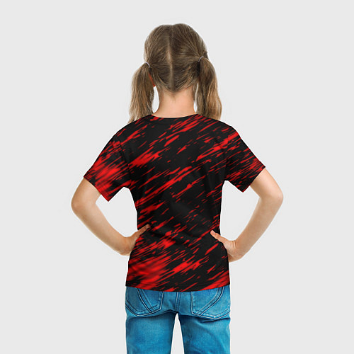 Детская футболка Sally face красные искры / 3D-принт – фото 6