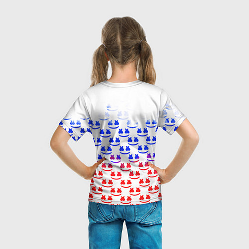 Детская футболка Marshmello russia color / 3D-принт – фото 6