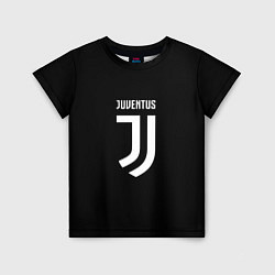 Футболка детская Juventus sport fc белое лого, цвет: 3D-принт
