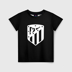 Футболка детская Атлетико Мадрид белое лого фк, цвет: 3D-принт